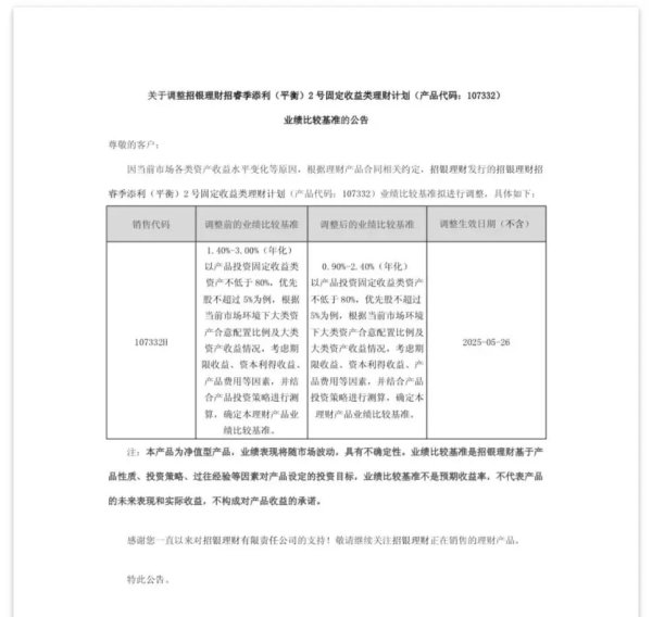 乾富策略 银行理财产品业绩比较基准密集下调！业内：能更好地反映市场环境变化